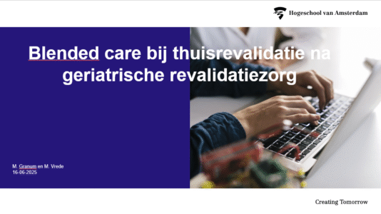 Blended care bij thuisrevalidatie na GRZ